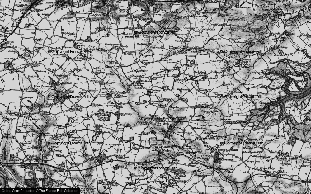 Old Map of Tendring Green, 1896 in 1896