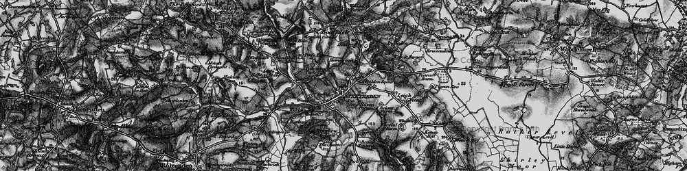 Old map of Tenterden in 1895