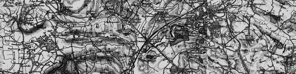 Old map of Ternhill in 1897