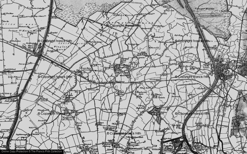 Old Map of Terrington St Clement, 1893 in 1893