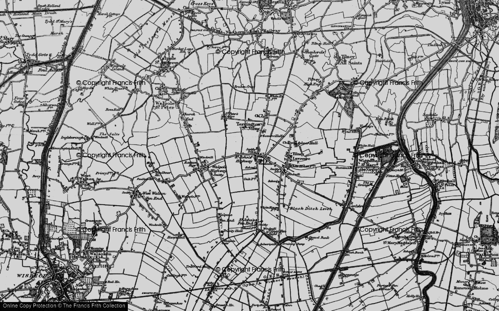 Old Map of Terrington St John, 1893 in 1893