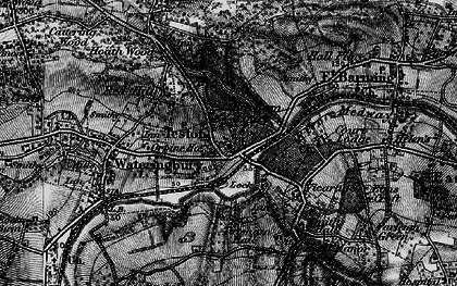 Old map of Teston in 1895