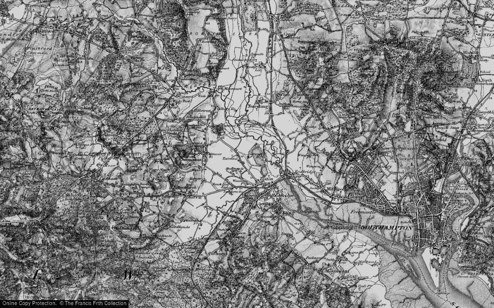 Old Map of Testwood, 1895 in 1895