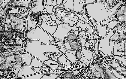 Old map of Testwood in 1895