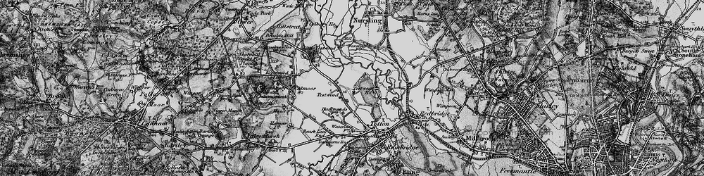 Old map of Testwood in 1895