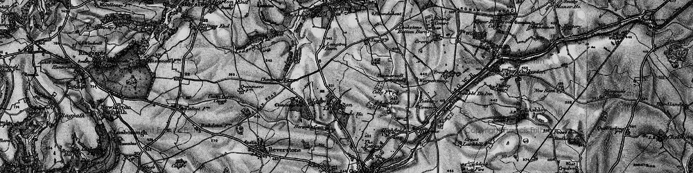 Old map of Tetbury Upton in 1897
