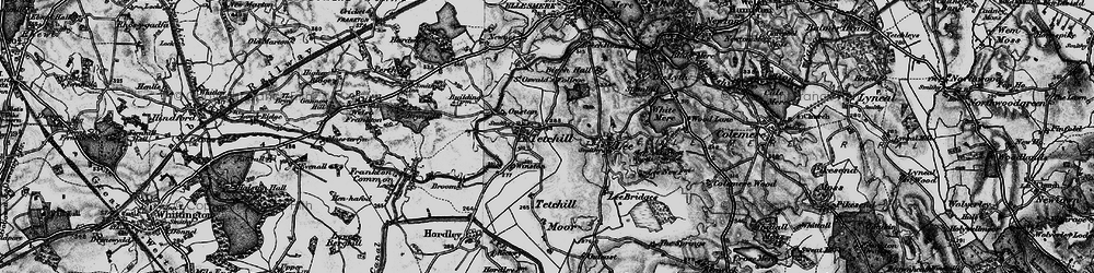 Old map of Tetchill in 1897