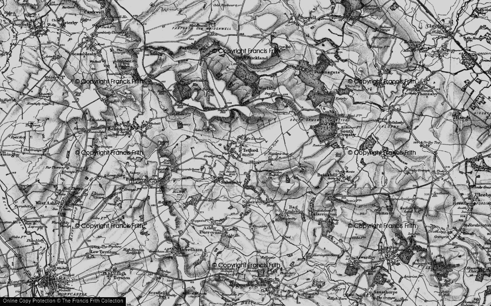 Old Map of Historic Map covering Black Hill in 1899