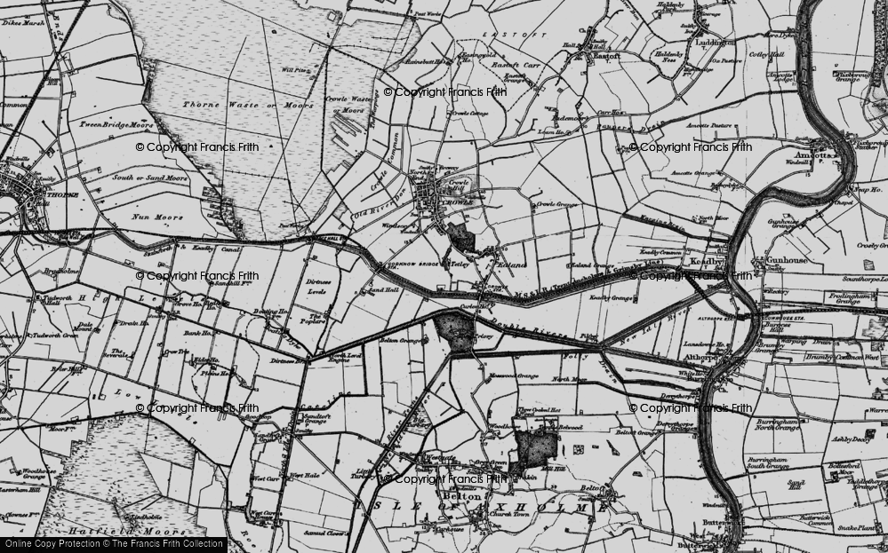 Old Map of Historic Map covering Belton Grange in 1895