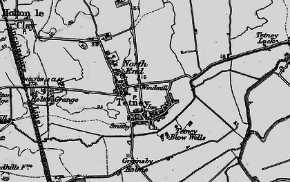 Old map of Tetney in 1899