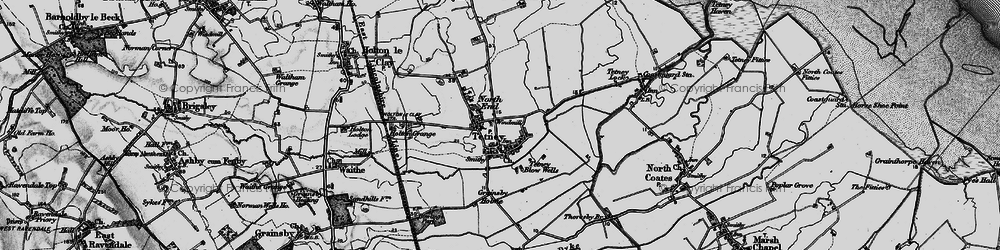 Old map of Tetney in 1899