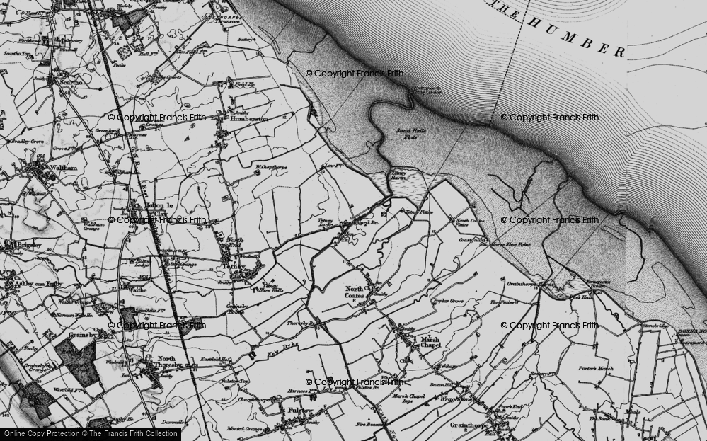 Old Map of Tetney Lock, 1899 in 1899