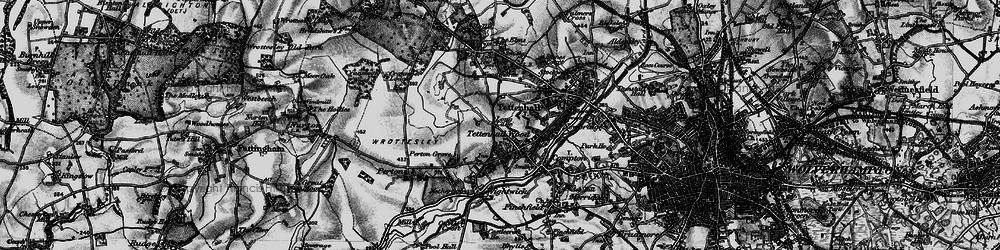 Old map of Tettenhall Wood in 1899
