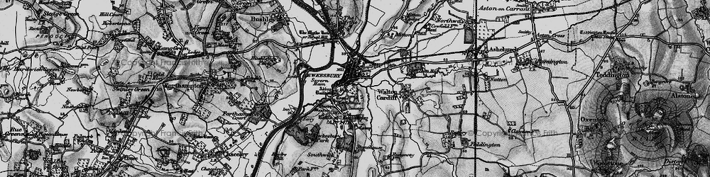 Old map of Tewkesbury in 1896