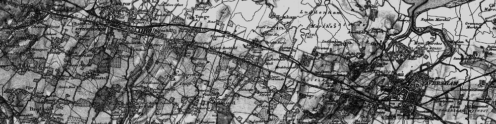 Old map of Teynham in 1895