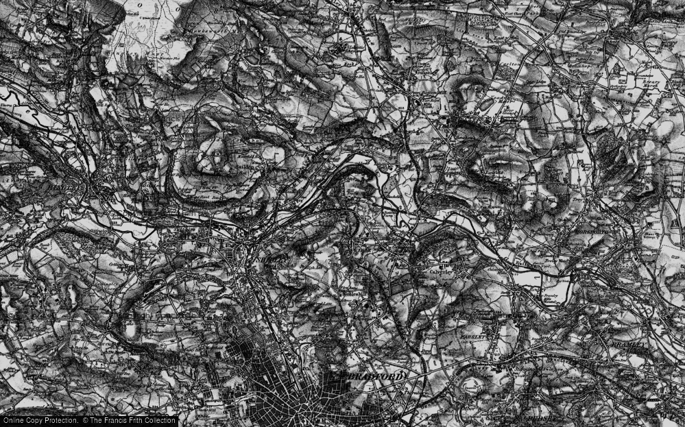 Old Map of Thackley End, 1898 in 1898