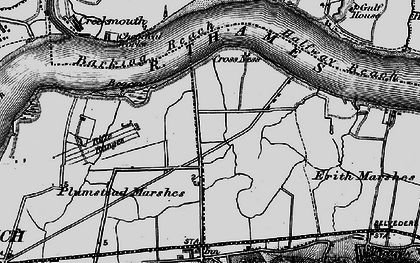 Old map of Thamesmead in 1896
