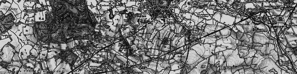 Old map of Thatto Heath in 1896