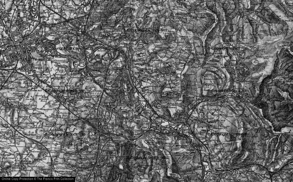 Old Map of Historic Map covering Capstone in 1896