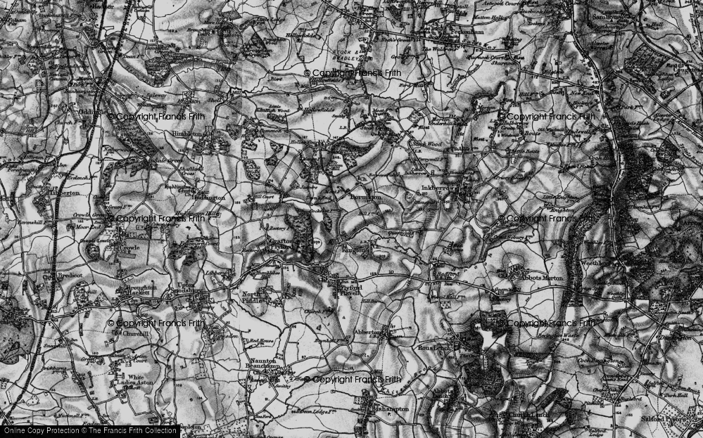 Old Map of The Bourne, 1898 in 1898