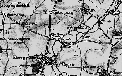 Old map of The Cross Hands in 1899