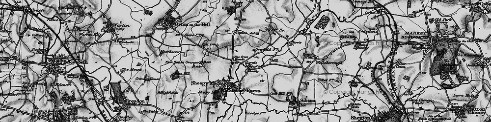 Old map of The Cross Hands in 1899