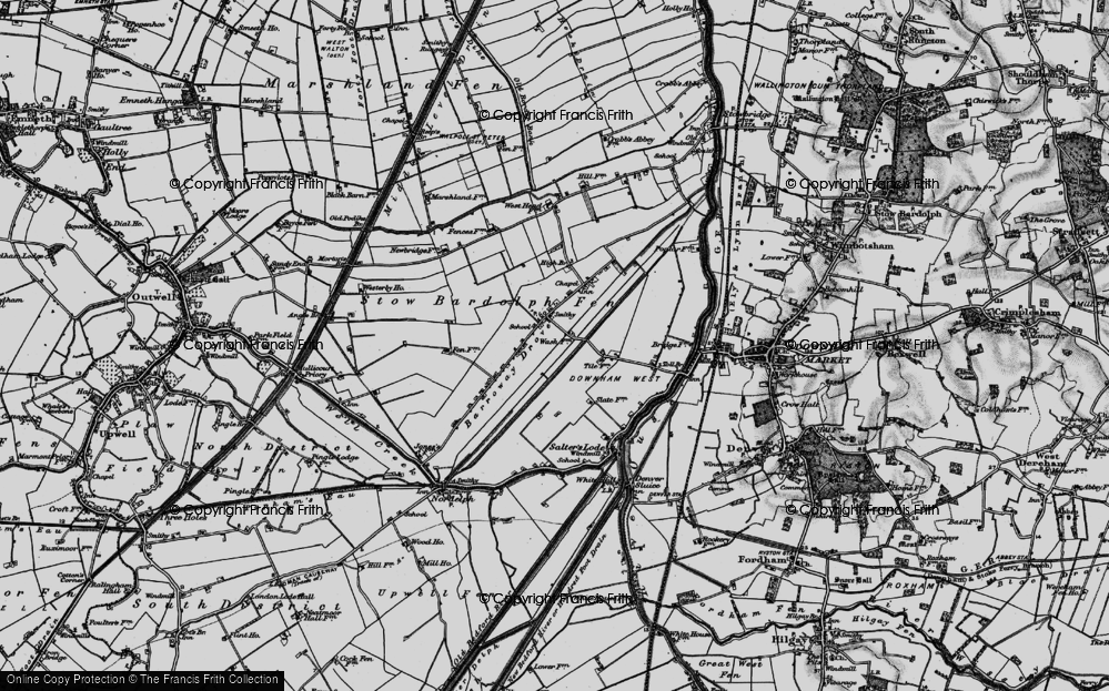 Old Map of The Drove, 1898 in 1898