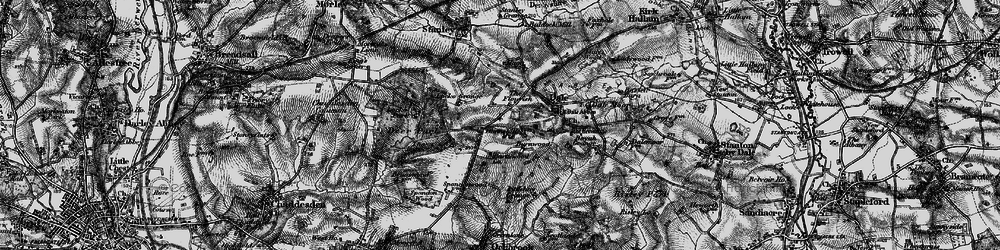Old map of Burnwood in 1895