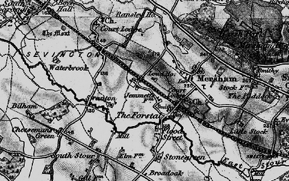 Old map of The Forstal in 1895