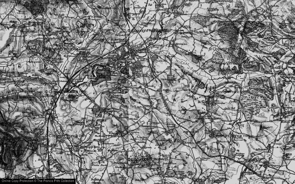 Old Map of The Four Alls, 1897 in 1897