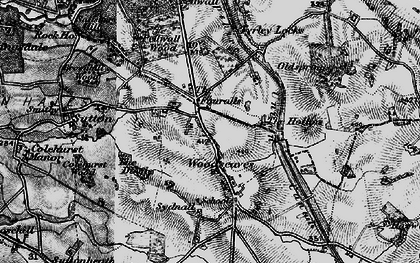 Old map of The Four Alls in 1897