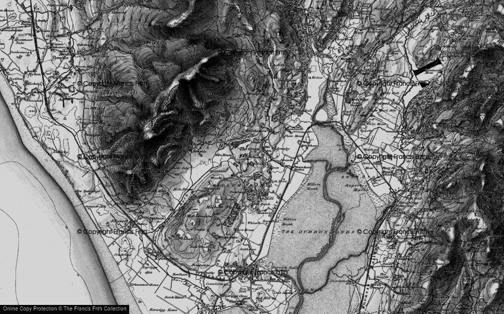 Old Map of Historic Map covering White Combe in 1897