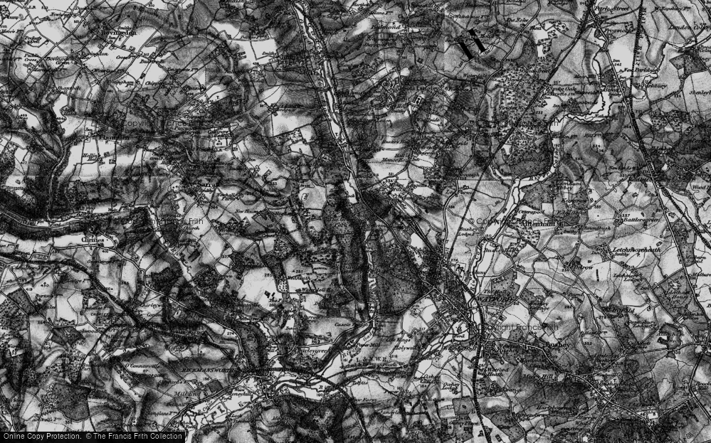 Old Map of Historic Map covering Grove Mill, The in 1896