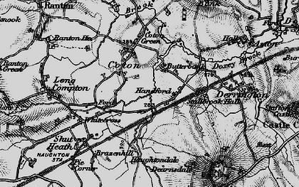 Old map of The Handfords in 1897