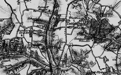 Old map of Brantham Court in 1896