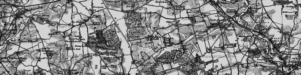 Old map of Buxton Heath in 1898