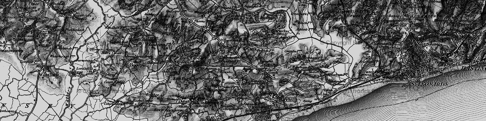 Old map of The Highlands in 1895