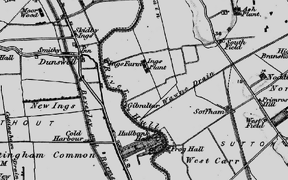 Old map of The Ings in 1898