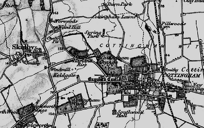 Old map of Burn Park in 1895