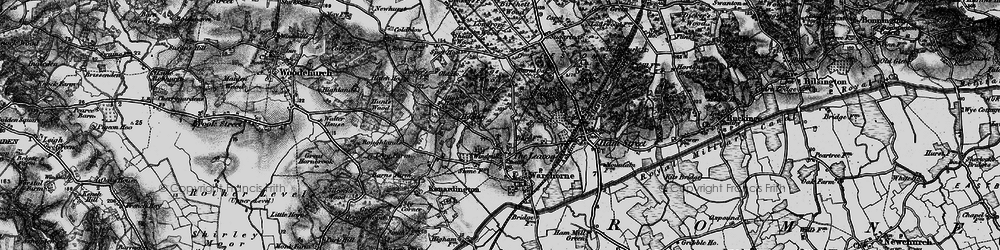 Old map of Burnt Oak in 1895