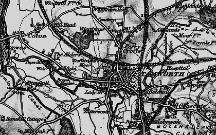 Old map of The Leys in 1899
