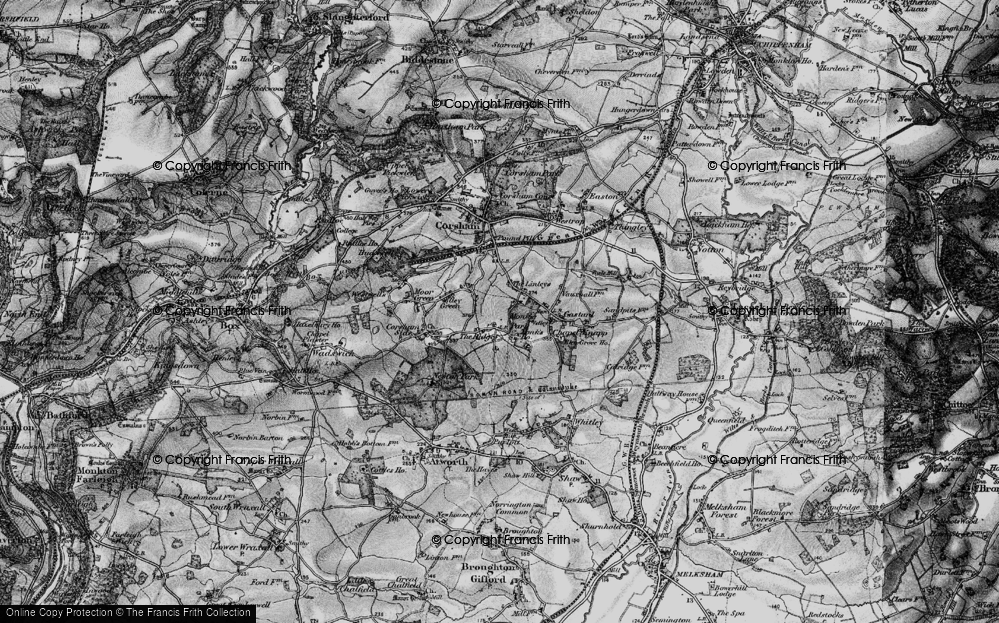Old Map of The Linleys, 1898 in 1898