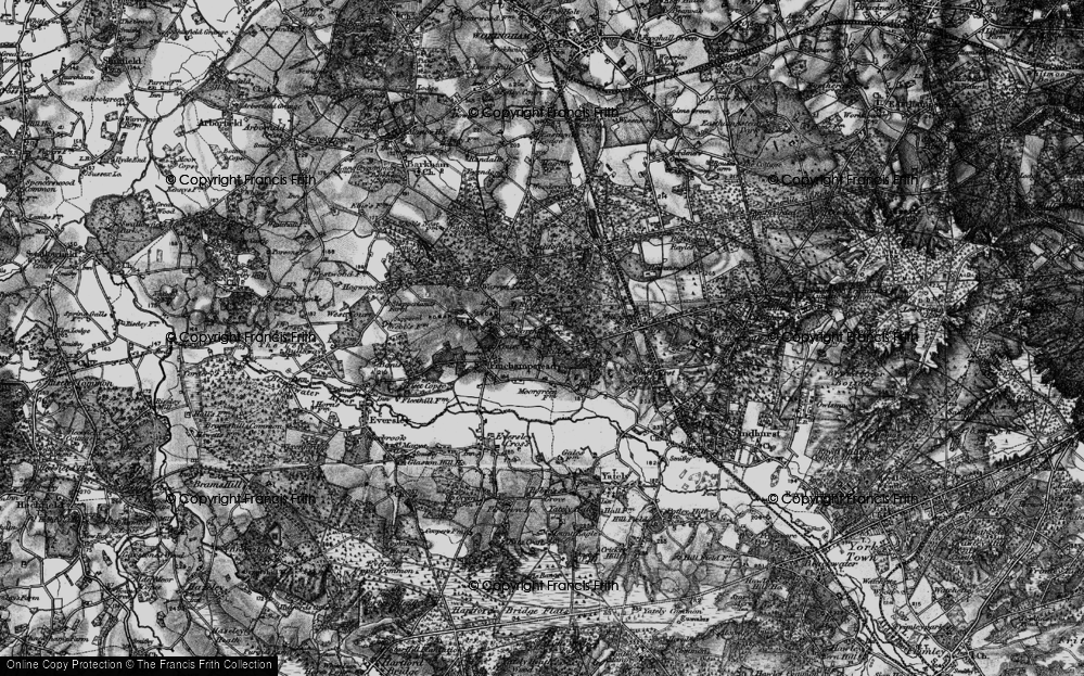 Old Map of The Ridges, 1895 in 1895