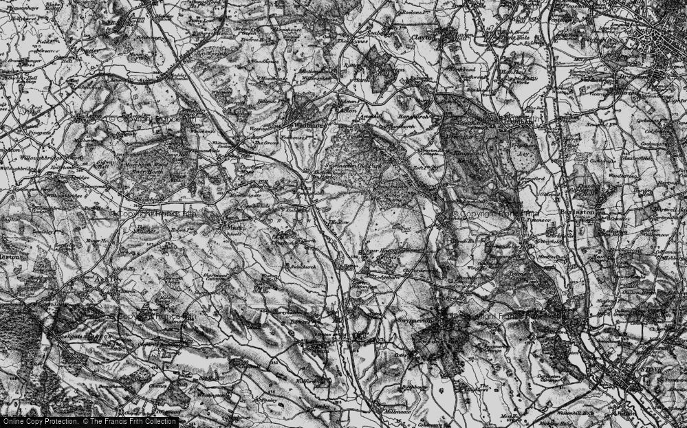 Old Map of The Rowe, 1897 in 1897