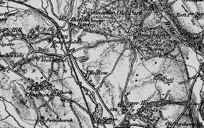 Old map of The Rowe in 1897
