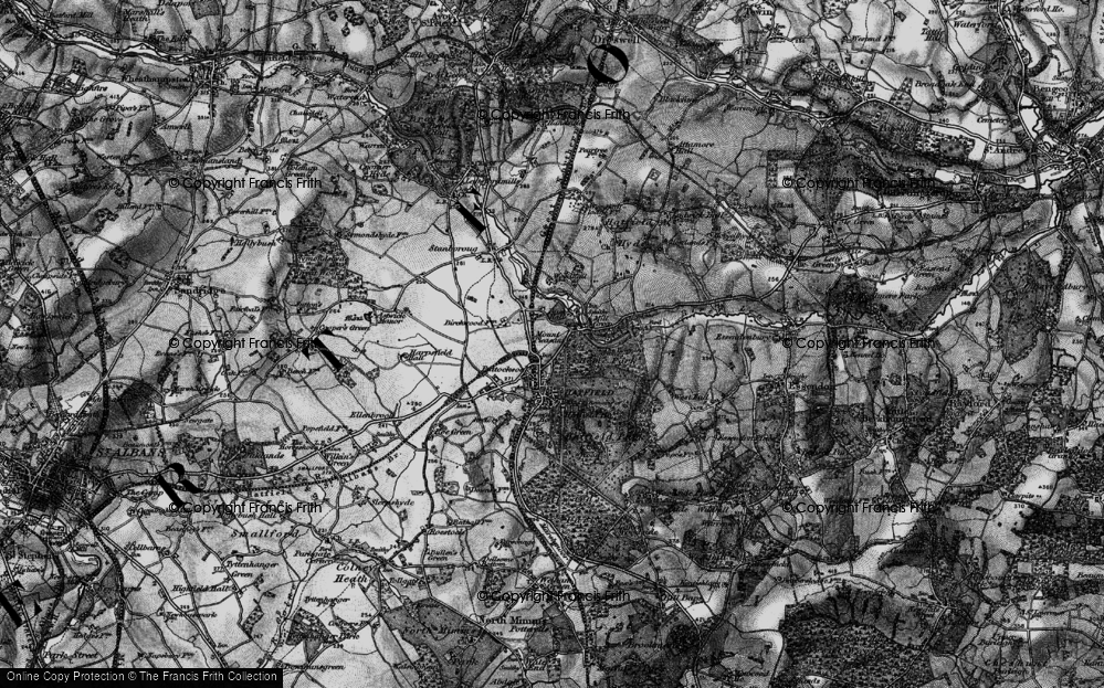 Old Map of The Ryde, 1896 in 1896