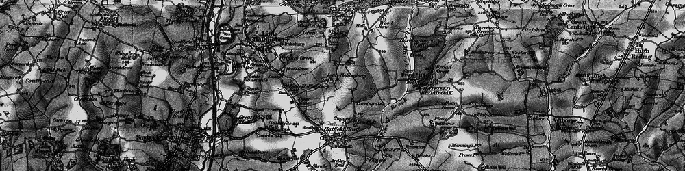 Old map of The Ryes in 1896