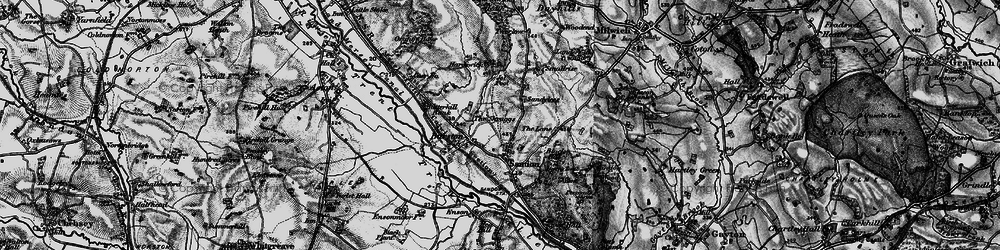 Old map of The Shruggs in 1897