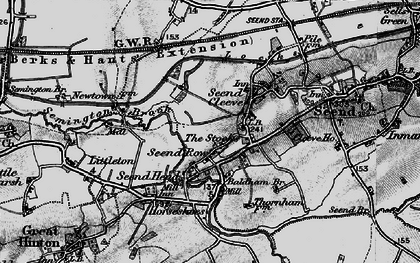 Old map of The Stocks in 1898