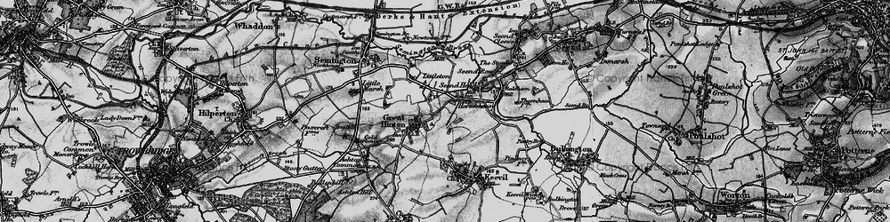 Old map of The Strand in 1898